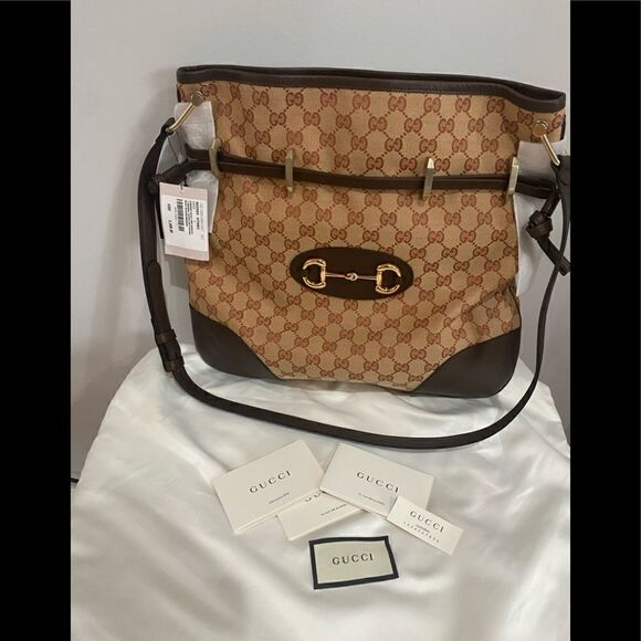 Gucci 1955 Horsebit Canvas Messenger Bag - Picture 8 of 16